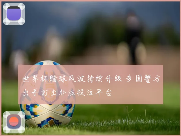 世界杯赌球风波持续升级 多国警方出手打击非法投注平台